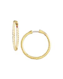 ROBERTO COIN DIAMOND HOOPS //253